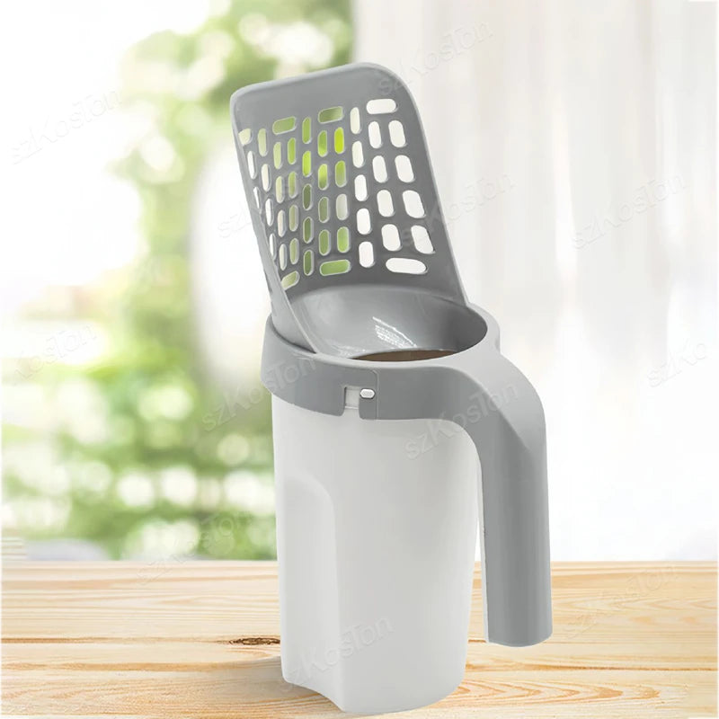 Cat Litter Shovel with Refill Bag For Pet Filter Clean Toilet Garbage Picker Cat Supply Cat Litter Scoop Box Self Cleaning Tools