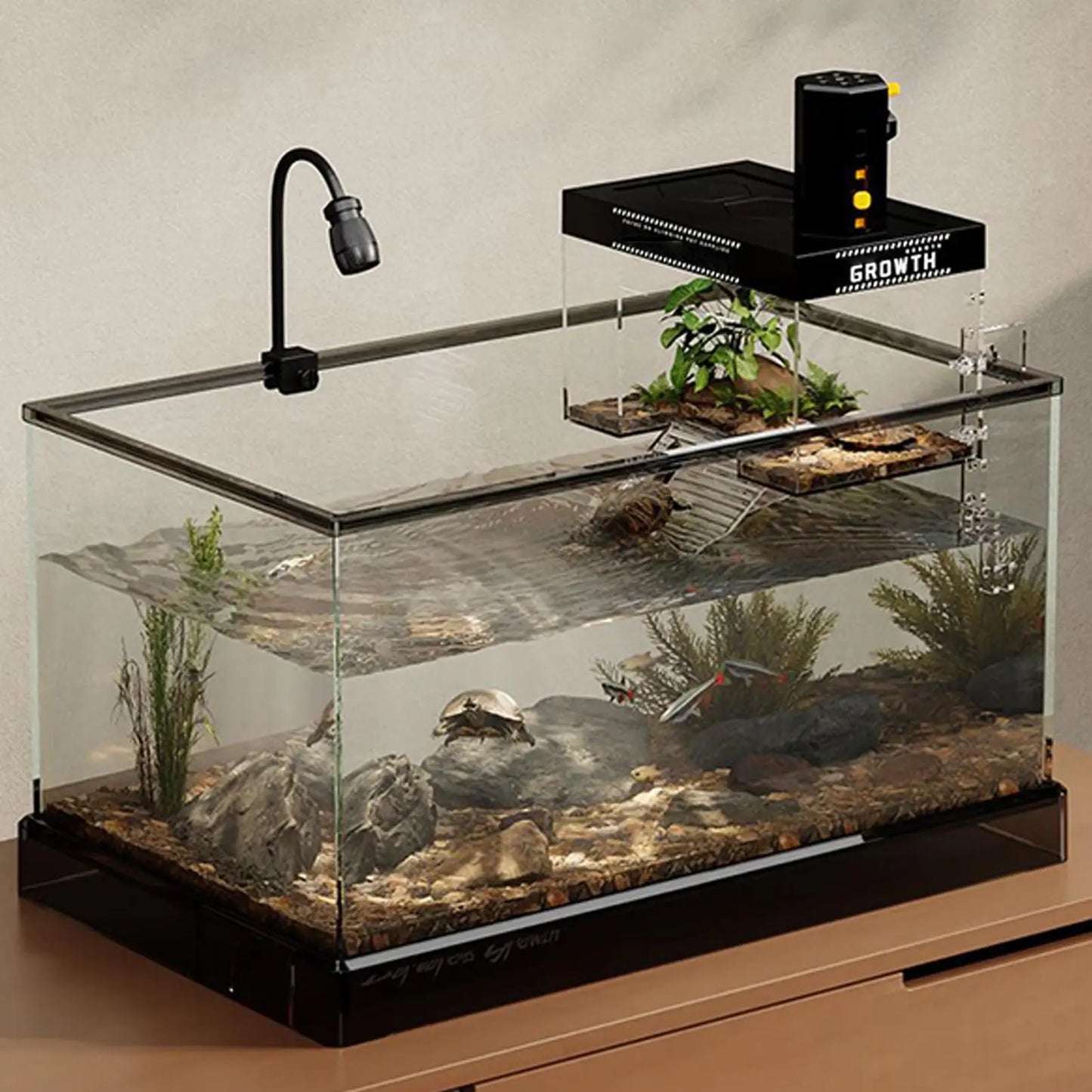 Pet Turtle Basking Area With Ramp Turtle Tank Basking Area Over Tank Reptile Resting Land Turtle Basking Area Habitat For Turtle