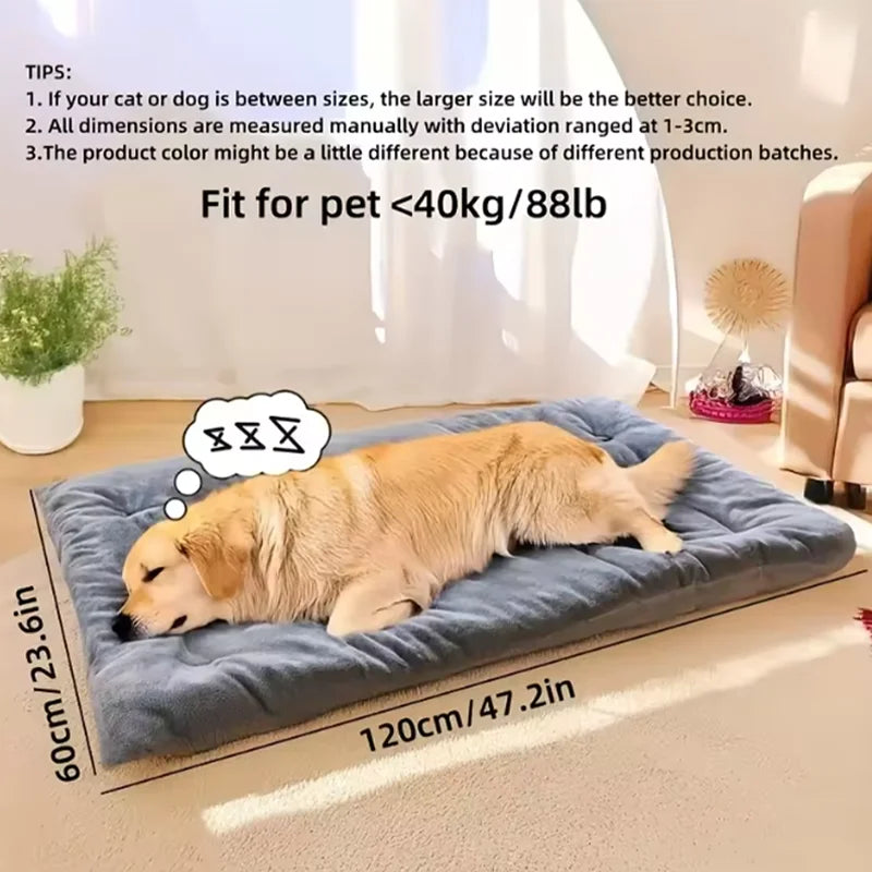 Dog Pet Beds 120*60cm Extra Large Plush Dog Bed Sofa Thickened Super Soft Polyester Pet Mat Dog Crate Mat Bed For Large Dog Bed