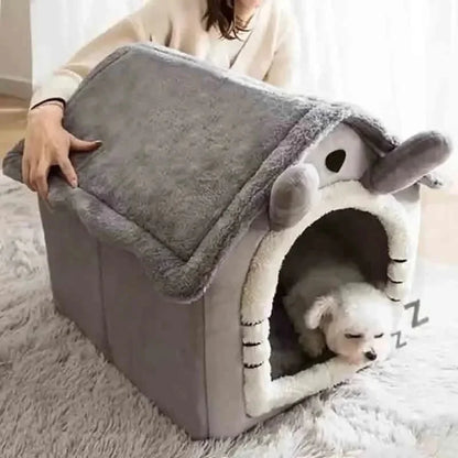 All-Season Soft Pet Bed Tent with Removable Washable Cushion for Dogs and Cats