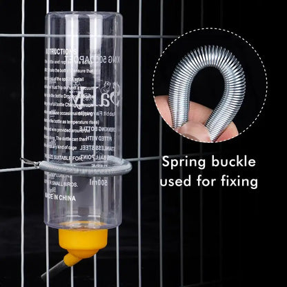500Ml Rabbit Water Dispenser Hanging Water Bottle Ball Bearing Water Bottle Dispenser Hamster Feeder Hanging On The Pet Cage