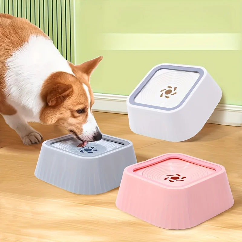 Pet Floating Water Bowl Splash-proof Food-grade PP Material Large Capacity Water Storage Neck-protecting  Floa Plastic Dog Bowl