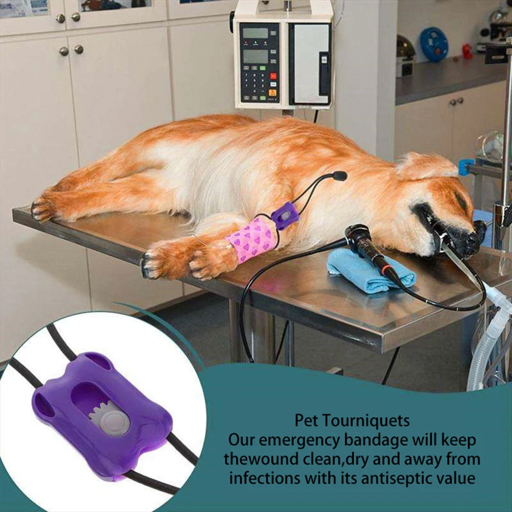 Plastic Pet Tourniquet, Animal Pulse Pressure Band, Safe and Reliable, Cat and Dog Lovers