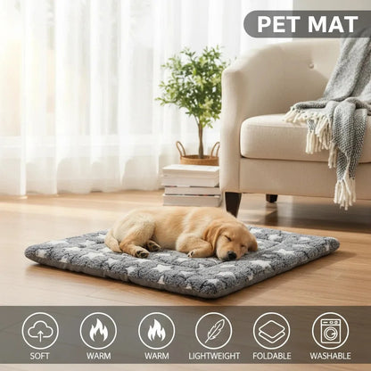 Portable Dog Sleeping Bed Mats Pet Blanket Plush Washable Cat Sofa Bed Mat Home Travel Comfortable Warm Soft Flannel relax Towel
