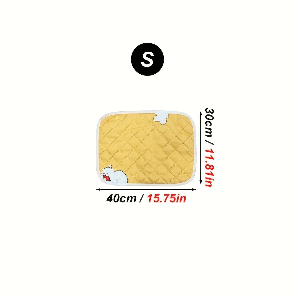 1 Cute Carrot-Shaped, Super Absorbent, Reusable Rabbit Toilet Mat with a Random Pattern, Easy to Clean, Machine Washable, Non-Slip, Suitable for Rabbit and Dog Pee Pads, Also Can Be Used for Rabbit Cage Decoration, Suitable f
