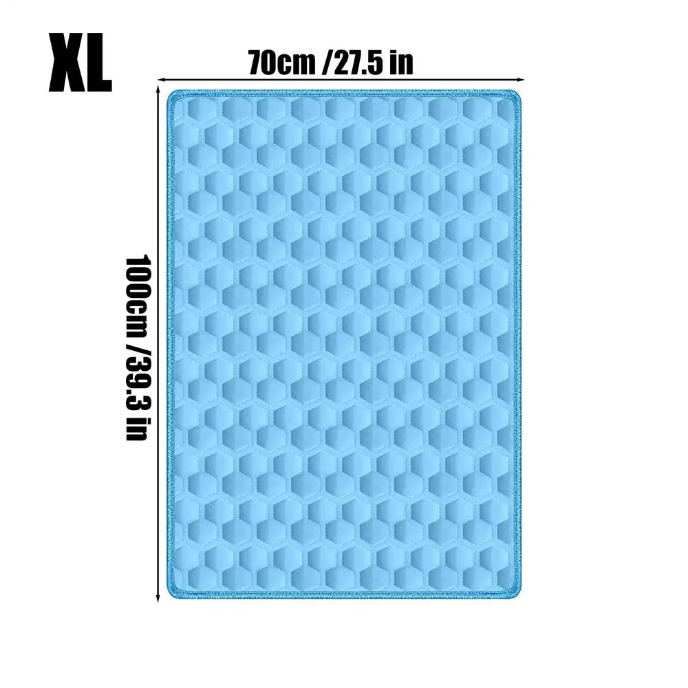 Pet Cooling Mat Chew-Resistant Cushion Pet Cats Bed Cooling Mat for Small Medium Large Breeds Animals Resting Camping Travel