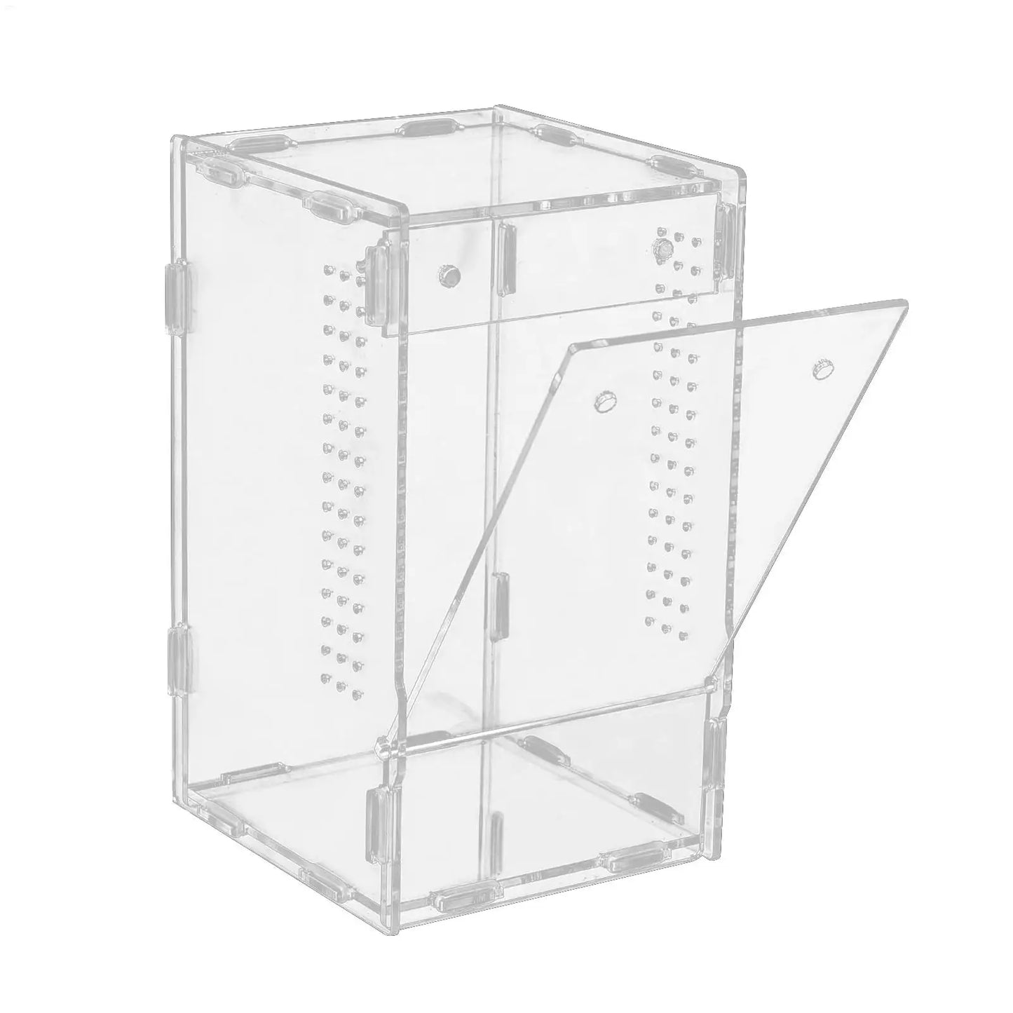 Reptile Enclosure Front Opening Escape Proof Habitat Acrylic Jumping Spider Habitat For Observation Home Pet Store Office