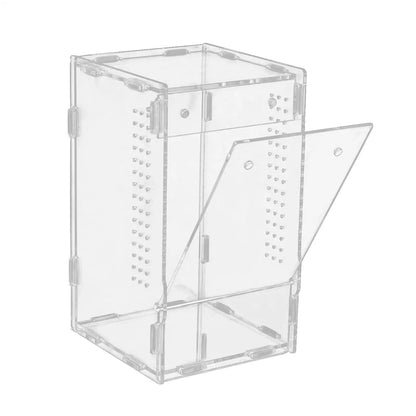 Reptile Enclosure Front Opening Escape Proof Habitat Acrylic Jumping Spider Habitat For Observation Home Pet Store Office