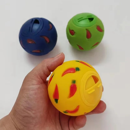 Rabbit Treat Ball Bunny Toy Food Dispenser Interactive Leak Food Ball Chew Toy For Rabbit Hamster Guinea Pig Chinchilla Small Pe