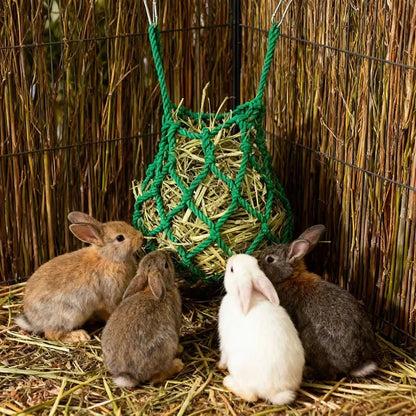 Hanging Rabbit Hay Feeder Ball Holder Food Rack Durable Cage Small Pet Feeding Bowl for Hedgehog Ferret Gerbils Pets Supplies