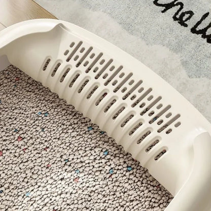 Cat Bedpans Cat Litter Box Pet Sandbox for Kitty Anti-Splash Cats Toilet Pet Sandbox Kitten Tray Bedpan Cleaning Cat Supplies