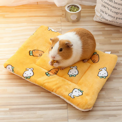 Warm Rabbit Bed Mat Chinchilla House Nest Hamster Accessories Winter Comfortable Small Animal Guinea Pig Cages Squirrel Hedgehog