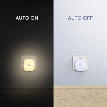 LED Motion Sensor Night Light | Plug-In Automatic Lamp for Hallway Closet