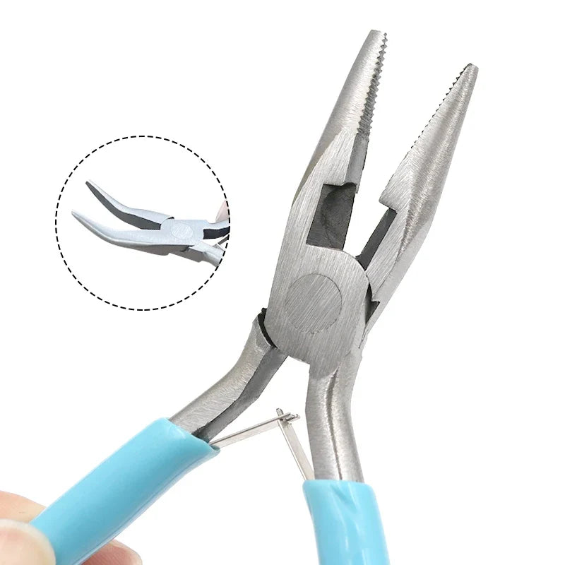 End Cutting Wire Pliers | Jewelry Making Tool Set with Bent Handle