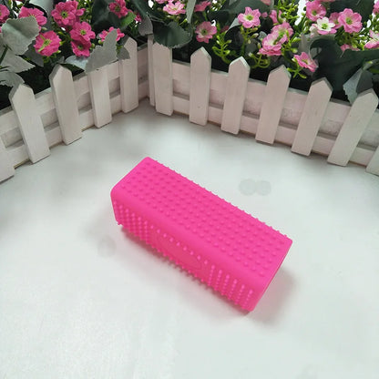 Pet Hair Removal Brush Pet Silicone Hollow Rubber Cleaning Brush Supplies Animal Brush Dog Cat Hair Removal Effective Pet Hair