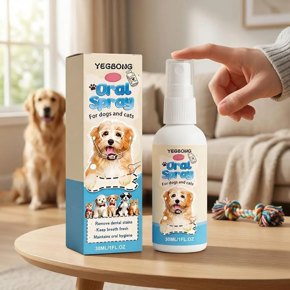 Pet Oral Hygiene Spray,Teeth Cleaning Spray & Breath Freshener, Helps Reduce Plaque and Tartar, Support Healthy Gums for Pets