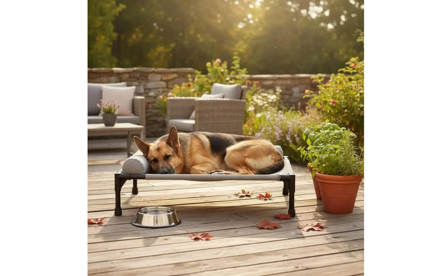 Elevated Pet Bed All-Sekkon Use Raised Dog and Cat Bed Pet Cot Moisture-Resistant Easy to Clean for Dogs, Travel, Patio