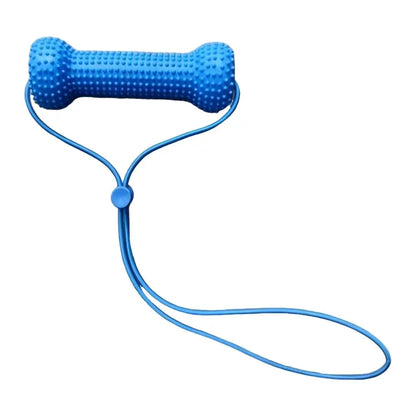Dog Chew Toy Interactive Tug Rope Toy Quiet Durable Plastic Chew Stick With Gum Massage Nubs For Small Medium Dogs