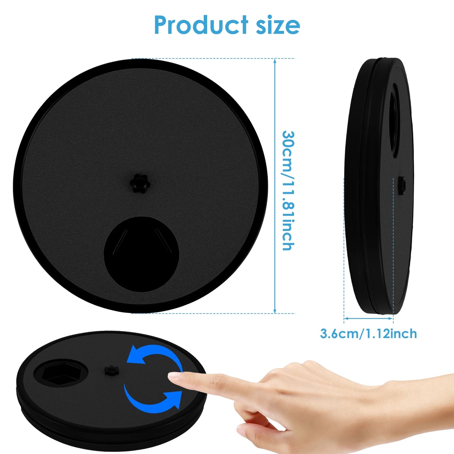 Round Dog Nail Scratch Board 360° Rotating Dog Scratch Pad with Snack Compartments Interactive Pet Toy Pet Supplies Accessories