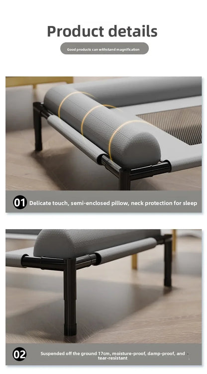 Summer Pet Folding Bed - Breathable & Moisture-Resistant Cat & Dog Bed for All Seasons