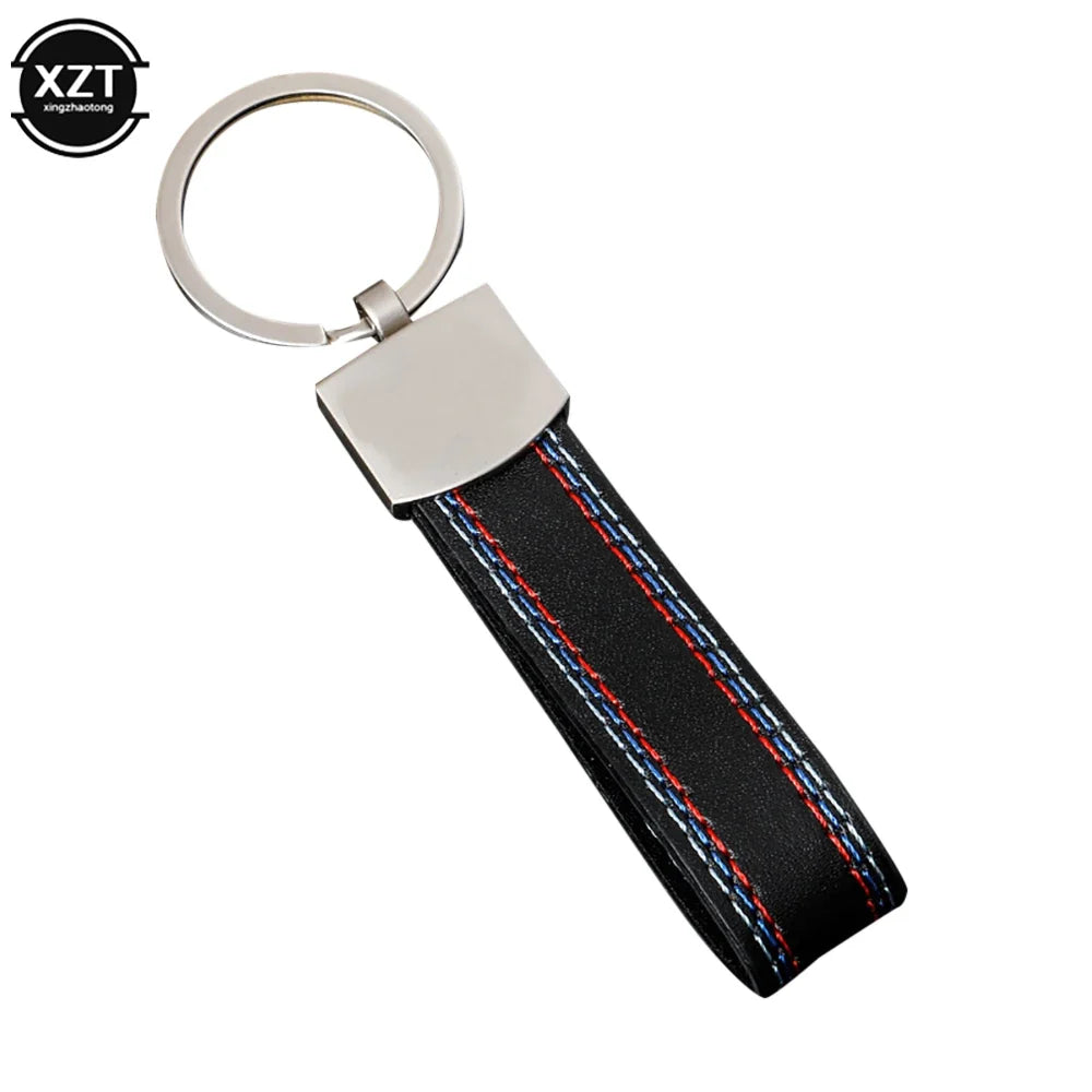 WYMECT Leather Car Keychain | Stylish Key Ring for Audi VW BMW