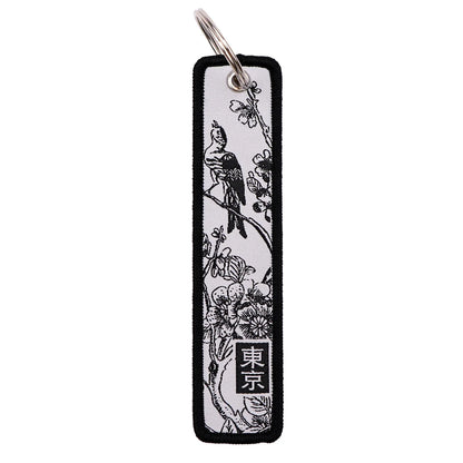 Spanish Quotes Embroidery Key Tag | Motorcycle Keychain for Men