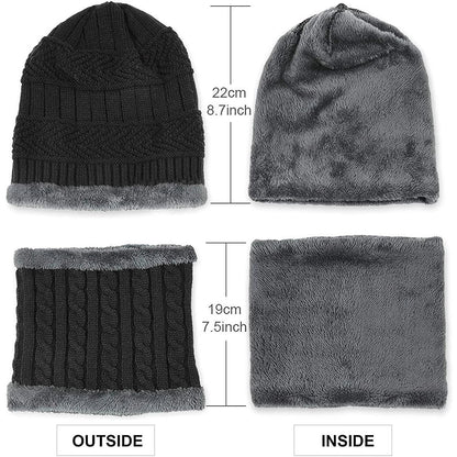 Kids Warm Knitted Hat and Scarf Set | Winter Accessories for Children