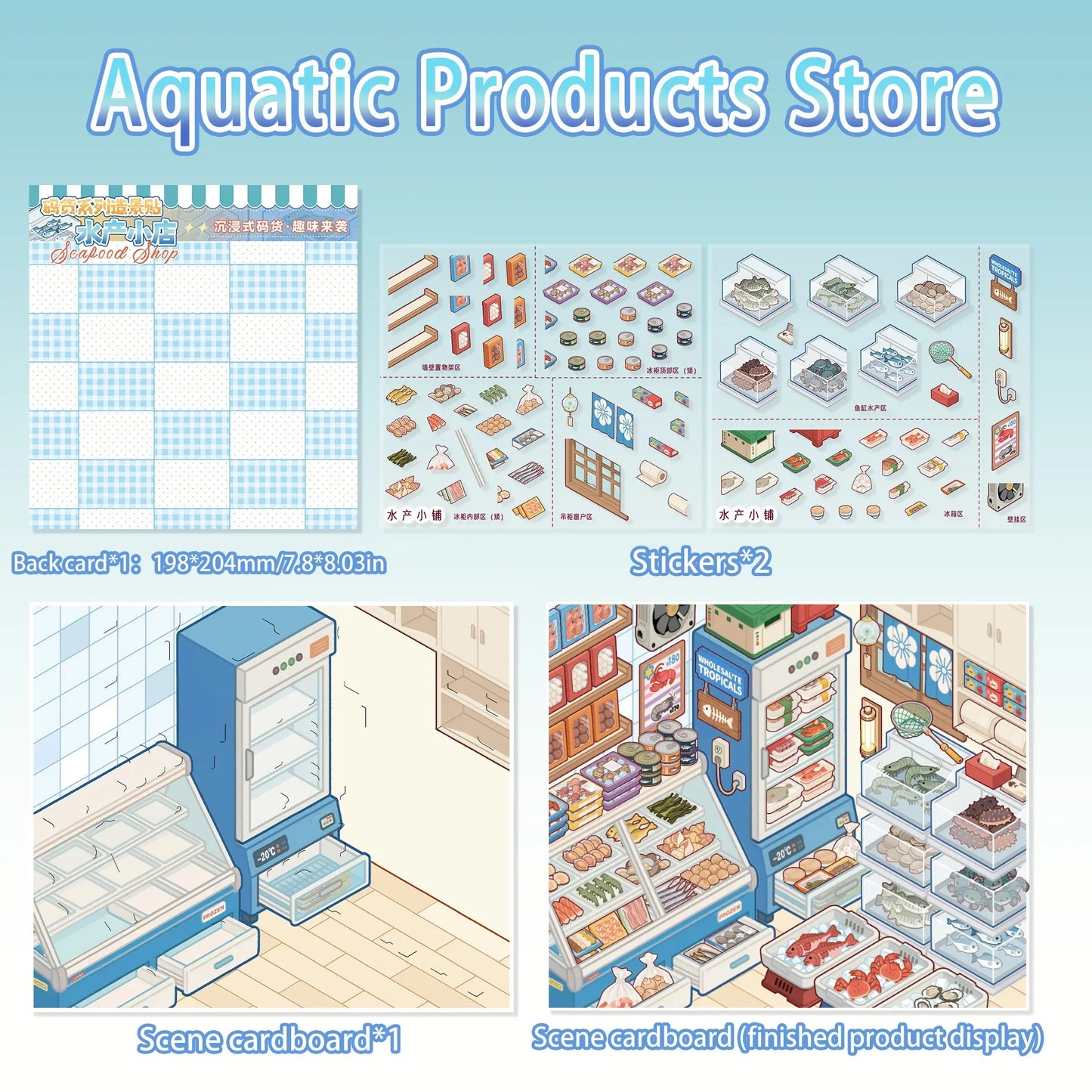 Vintage Grocery Store Stickers | 3D Miniature Collage Decals for DIY Crafts