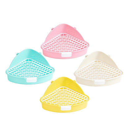 Rabbit Litter Pan Pets Toilet Small Animal Potty Trainer Easy to Clean for Small Animals Bunny Hamster Chinchillas Ferrets
