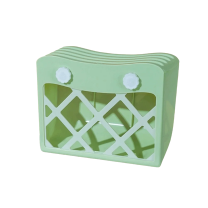 Hanging Rabbit Hay Feeder Anti-tipping Large Capacity Rabbit Grass Rack with Lid Fixed Bunny Food Feeder Hamster Cage