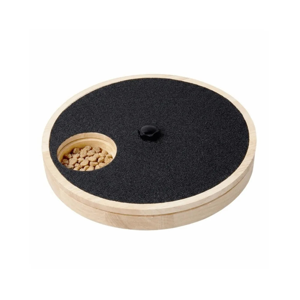 Rotating Dog Scratching Board Round Non-Slip Dog Nail Grinding Pad Wear-resistant with Treat Box Pet Slow Feeding Plate for Dogs