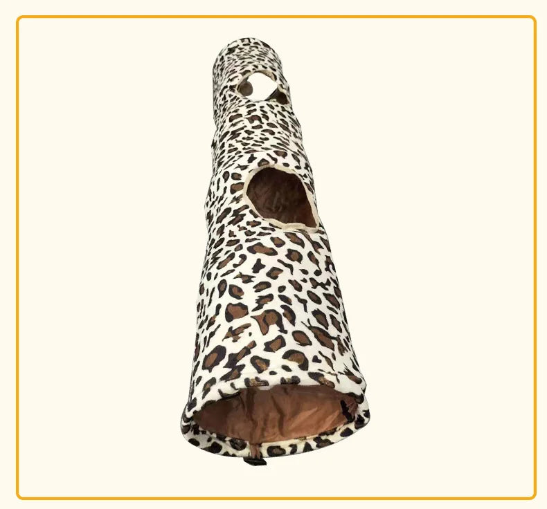 Perfect Cat Tunnel Leopard Print Crinkly 2 Ways Fun Pet Tunnel Kitten Play Toy Collapsible Rabbit Toys Cat Products