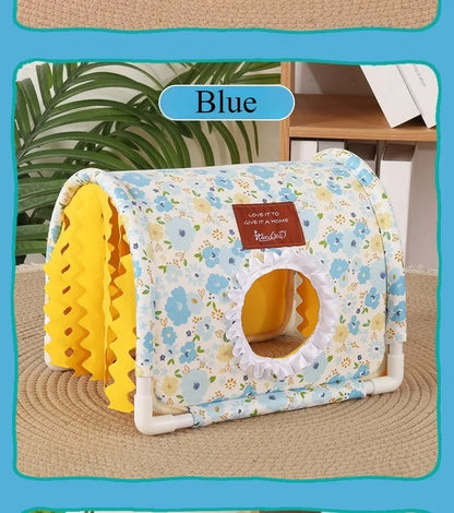 Small Animal Hideout Bed-Soft Pet House with Open Entrance,Safe Rounded Corners for Guinea Pigs/Hamsters/Rabbits-Decor Shelter