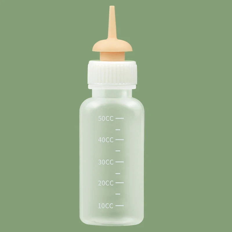 Pet Kitten Feeding Bottle Nipple Feeder Can Squeeze Liquid Milk Nursing Bottle For Newborn Dogs Puppies Rabbits Hamster Cat[Q]Q@