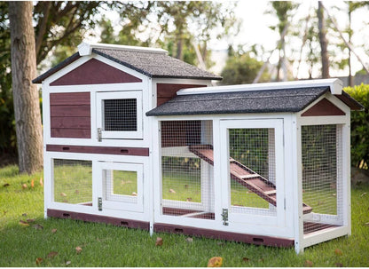 Outdoor Factory High Quality Wooden Animal Pet Cage Wood Rabbit Hutch House Cages