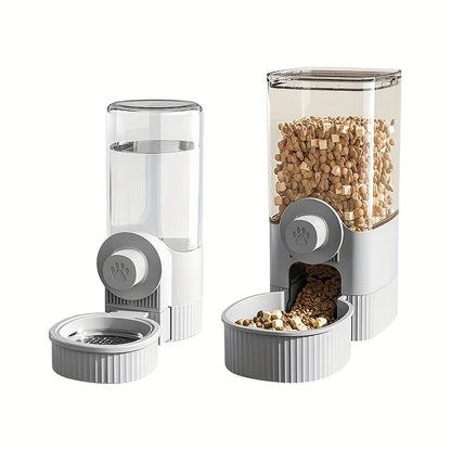 1.2L Automatic Pet Feeder Cage Hanging Bowl，Suitable for Small Puppy Cat Rabbit Food Container Dispenser Bowl