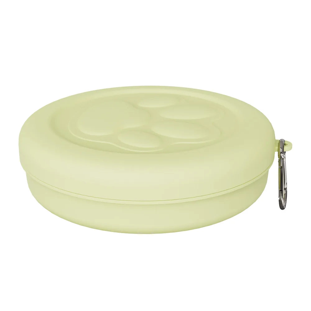 Portable Outdoor Pet Bowl: 2-in-1 Travel Dog Food/Water Dish with Treat Compartment for Hiking, Camping, and On-the-Go Feeding