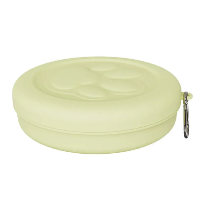 Portable Outdoor Pet Bowl: 2-in-1 Travel Dog Food/Water Dish with Treat Compartment for Hiking, Camping, and On-the-Go Feeding