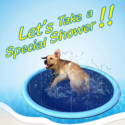 Pet Dog Water Spray Mat Pvc Inflatable Water Fountain Spray Mat Pet Bathing Mat Outdoor Water Play