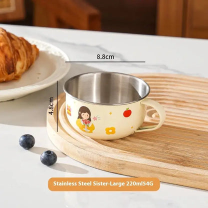 80/220ml Stainless Steel Kids Water Cup | Anti-Scalding Mini Mug