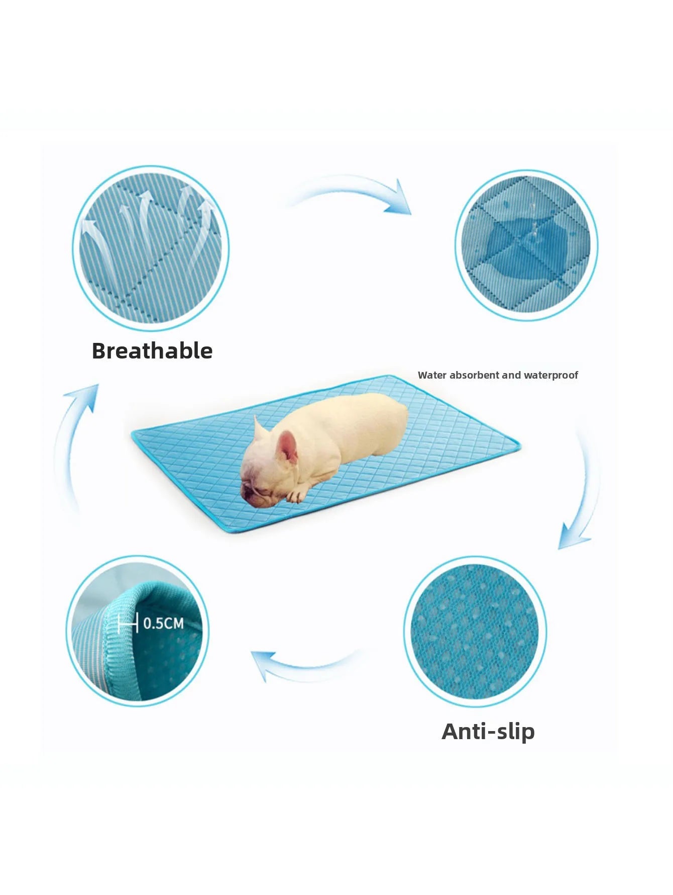 Summer Pet Ice Pad Dog Bed | Breathable Mesh Bed | Cat and Dog Cooling Pad, Suitable for Small and Large Pets, Dog Supplies.