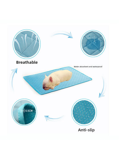 Summer Pet Ice Pad Dog Bed | Breathable Mesh Bed | Cat and Dog Cooling Pad, Suitable for Small and Large Pets, Dog Supplies.