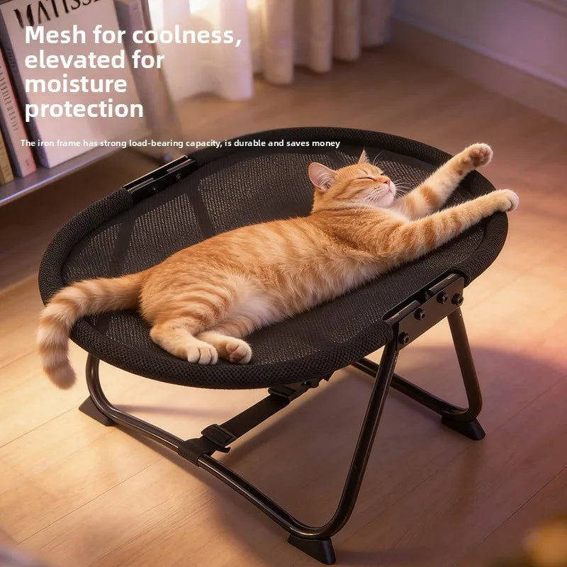 Elevated Pet Cot Bed for Dogs & Cats, All Seasons Breathable Pet Bed, Portable Foldable Outdoor Pet Supplies