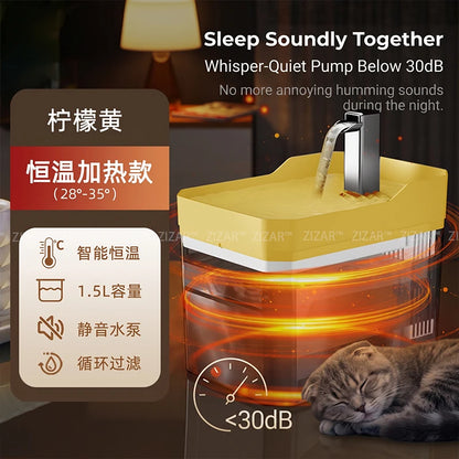 Pet Drinking Fountain Automatic Cat Water Fountain Smart Pet Water Dispenser for Dog Cat Constant Temperature Drinking Supply