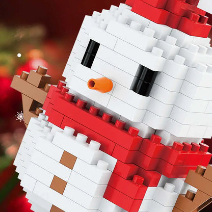 DIY Santa Reindeer Building Blocks | Christmas Domino Game Set
