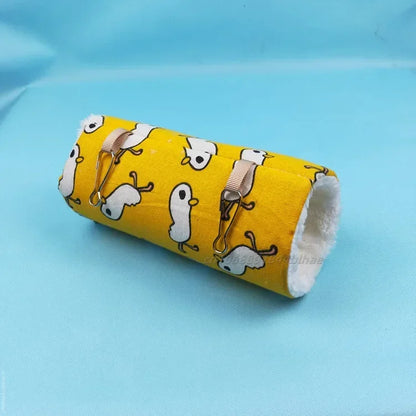 Hamster Ferret Tunnel Hammock - Warm Hanging Tube Bed for Small Animals, Guinea Pig, Rabbit & Rat Cage Accessory