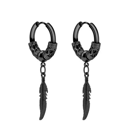 2pc Stainless Steel Cross Earrings Set | Gothic Punk Huggies for Men Women