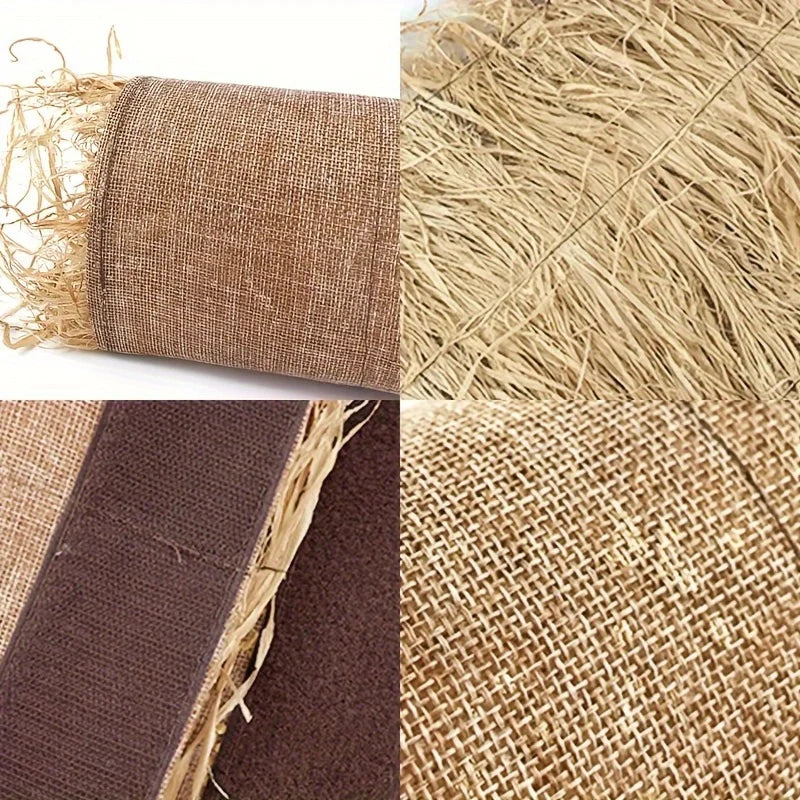 Hideaway Grass Rabbit Hideout Bunny Hideaway Hut Guinea Pig Linen Durable Tunnel with Small Animal Activity Toys
