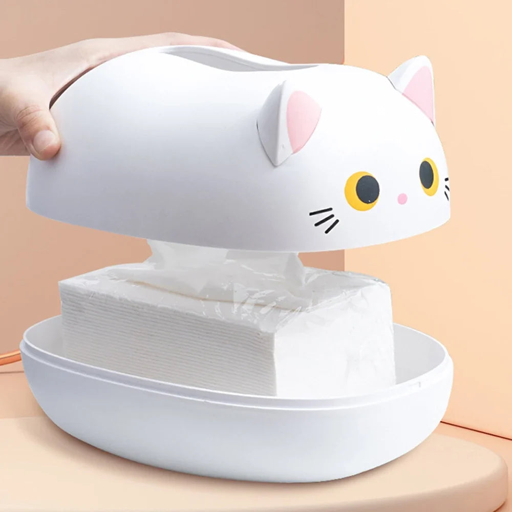 1PC Creative Cartoon Cute Simple Multi-Functional Storage Ornaments Tissue Box Pumping Paper Box Home Dining Room Coffee Table