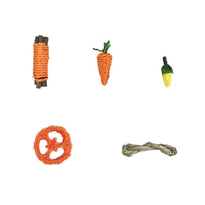 Rabbit Chew Toys For Teeth Grinding Bunny Molar Toys Improve Dental Health For Hamsters Chinchillas Guinea Pigs Wooden Snack